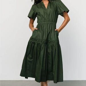 Baltic Born Forest Green Midi Dress